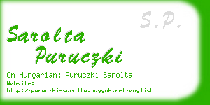 sarolta puruczki business card